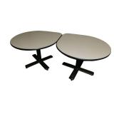 2 Tear Drop Tables on Wheels 2 Tear Drop Tables on Wheels