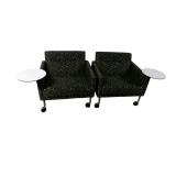 2 Tablet Guest Chairs on Wheels 2 Tablet Guest Chairs on Wheels