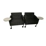 2 Tablet Guest Chairs on Wheels 2 Tablet Guest Chairs on Wheels