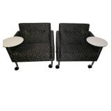 2 Tablet Guest Chairs on Wheels 2 Tablet Guest Chairs on Wheels