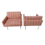 2 Herman Miller Geiger Tuxedo Chairs 2 Herman Miller Geiger Tuxedo Chairs
