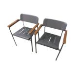 2 New Metal & Wood Chairs 2 New Metal & Wood Chairs