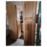 2- hickory pantry cabinets