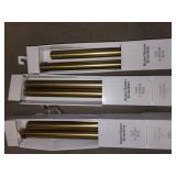 3 gold cap curtains rods
