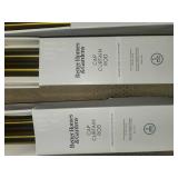 3 gold cap curtains rods