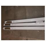 3 gold cap curtains rods