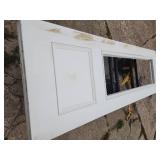 2-32"×94" white doors with glass cutouts