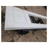 2-32"×94" white doors with glass cutouts