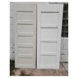 2 white door slabs