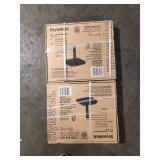 Lot of StyleWell 26 lbs. Concrete and Resin Patio Umbrella Base in Black  Customer Returns See Pictures