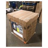 Hampton Bay Shaker 30 in. W x 24 in. D x 34.5 in. H Assembled Sink Base Kitchen Cabinet in Satin White   Customer Returns See Pictures