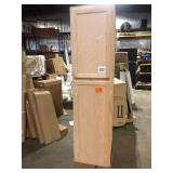 Hampton Bay Hampton 18 in. W x 24 in. D x 90 in. H Assembled Pantry Kitchen Cabinet Unfinished Damaged on the Back    Customer Returns See Pictures