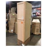 Hampton Bay Hampton 18 in. W x 24 in. D x 90 in. H Assembled Pantry Kitchen Cabinet Unfinished Damaged on the Back    Customer Returns See Pictures