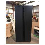 Husky  Pro Duty Welded 20-Gauge Steel Freestanding Garage Cabinet in Black Line-X (36 in. W x 81 in. H x 24 in. D) Customer Returns See Pictures