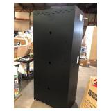 Husky  Pro Duty Welded 20-Gauge Steel Freestanding Garage Cabinet in Black Line-X (36 in. W x 81 in. H x 24 in. D) Customer Returns See Pictures