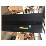 Husky  Pro Duty Welded 20-Gauge Steel Freestanding Garage Cabinet in Black Line-X (36 in. W x 81 in. H x 24 in. D) Customer Returns See Pictures