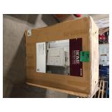Home Decorators Collection Sedgewood 30.5 in. W x 18.75 in. D x 34.375 in. H Single Sink Bath Vanity in White with Arctic Solid Surface Top Slight Damage on Bottom  Customer Returns See Pictures
