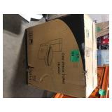 Hanikes 1-Piece 1.1/1.6 GPF Dual Flush Compact Round Toilet in Black Soft Close Seat Included Customer Returns See Pictures
