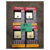 Lot of 4 Kwikset Downtown Low Profile Satin Brass Single Cylinder Square Contemporary Deadbolt Featuring SmartKey Security customer Return see pictures