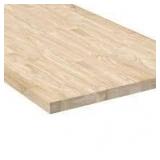 HARDWOOD REFLECTIONS 6 ft. L x 25 in. D Unfinished Hevea Solid Wood Butcher Block Countertop with Square Edge Customer Returns See Pictures