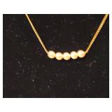 10K Gold Necklace w/Pearls