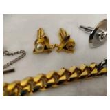 Assortment of Tie Tacks, ID Bracelet, Cufflinks & More