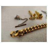Assortment of Tie Tacks, ID Bracelet, Cufflinks & More