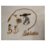1/20 12K "Barbara" Necklace, "B" Pendants & More