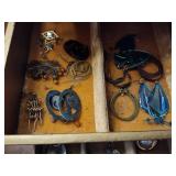 Lady Buxton Vintage Jewelry Box w/Earrings +
