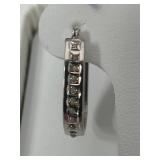 14K Gold & Diamond Hoop Earrings