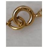 14K Gold Pendant w/Pearl & Chain