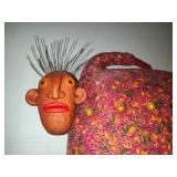 Whimsical Hanging Decor w/Ceramic Head