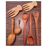 Lot of Wooden Serving Pieces