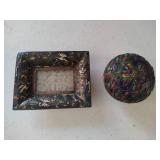 Bronze Enameled Trinket Dishes