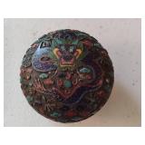 Bronze Enameled Trinket Dishes