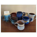Assorted Pottery Coffee Mugs