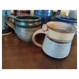 Assorted Pottery Coffee Mugs