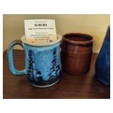 Assorted Pottery Coffee Mugs