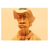 Vintage Hand Carved Wooden Peasant