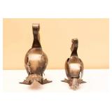 Set of Metal Pelican Sculptures