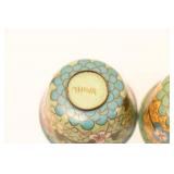 Set of 5 Beautiful Chinese Cloisonne