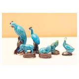 Chinese Porcelain Turquoise - Glazed Figurines