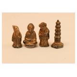 Four Carved Mini Figurines