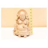 Vintage Carved Soapstone "Laughing Budda" Figure