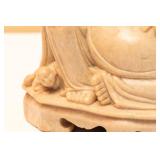 Vintage Carved Soapstone "Laughing Budda" Figure