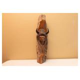 Hand Carved Willard Morin Signed Medicine Man Wood Carving
