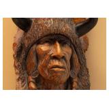 Hand Carved Willard Morin Signed Medicine Man Wood Carving