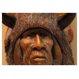 Hand Carved Willard Morin Signed Medicine Man Wood Carving