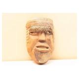 Folk Art Fish Scale Bull Hair Wooden Mask