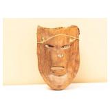 Folk Art Fish Scale Bull Hair Wooden Mask